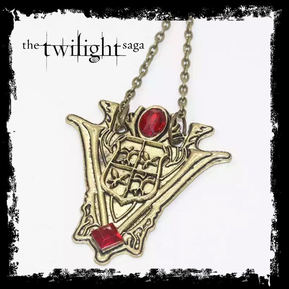🆕 Twilight Saga Crescent Peak Clock Necklace - Picture 7 of 9